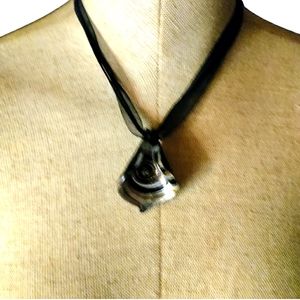 BEAUTIFUL Tear shape Murano pendant necklace